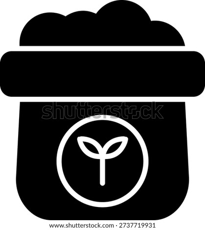 Fertilizer Glyph Vector Icon Design