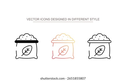 Design de ícone de fertilizante com ilustração de estoque de fundo branco