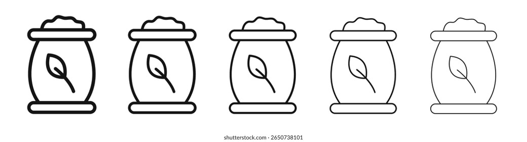 Fertilizer icon flat illustration set logo