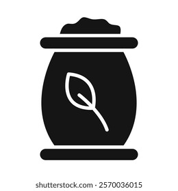 Fertilizer icon Flat simple outline set