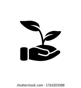 diseño de estilo de glifo de icono de fertilizante