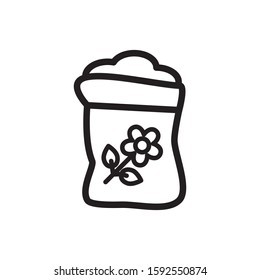 fertilizer icon, line style flat design