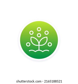 fertilizer icon, line vector design