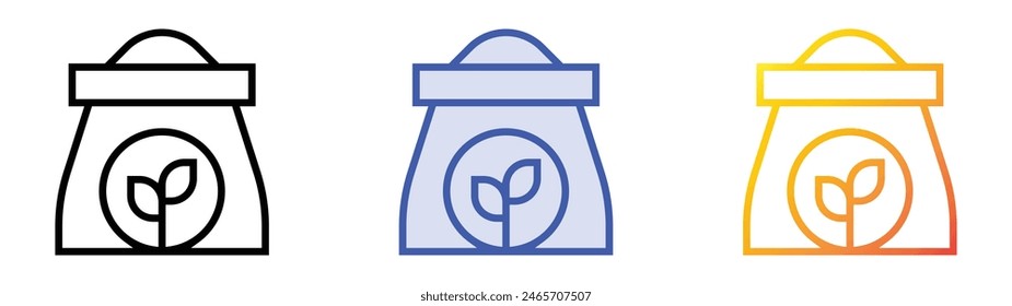 fertilizer icon. Linear, Blue Fill and Gradient Style Design Isolated On White Background