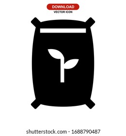icono de fertilizante o logotipo símbolo de signo aislado ilustración vectorial - iconos vectoriales de estilo negro de alta calidad

