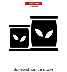 Düngemittel-Symbol oder Logo einzeln auf Zeichen Vektorillustration Illustration - hochwertige Vektorsymbole mit schwarzem Hintergrund
