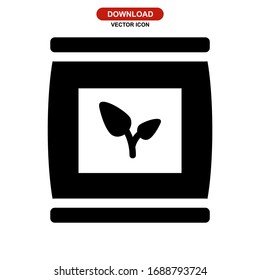 icono de fertilizante o logotipo símbolo de signo aislado ilustración vectorial - iconos vectoriales de estilo negro de alta calidad

