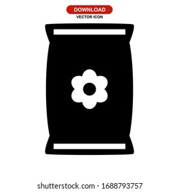 icono de fertilizante o logotipo símbolo de signo aislado ilustración vectorial - iconos vectoriales de estilo negro de alta calidad
