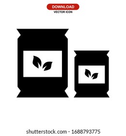 icono de fertilizante o logotipo símbolo de signo aislado ilustración vectorial - iconos vectoriales de estilo negro de alta calidad
