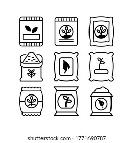 Icono del fertilizante o logotipo símbolo de señas aislado ilustración vectorial - Colección de iconos vectores de estilo negro de alta calidad
