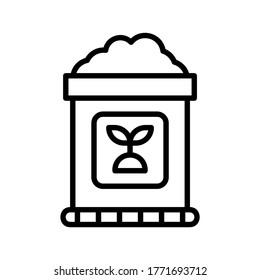 Icono de fertilizante o logotipo símbolo de señas aislado ilustración vectorial - iconos vectoriales de estilo negro de alta calidad
