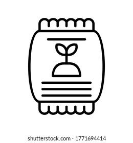 Icono de fertilizante o logotipo símbolo de señas aislado ilustración vectorial - iconos vectoriales de estilo negro de alta calidad
