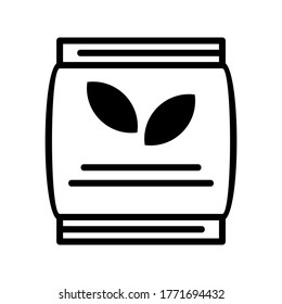 Icono de fertilizante o logotipo símbolo de señas aislado ilustración vectorial - iconos vectoriales de estilo negro de alta calidad
