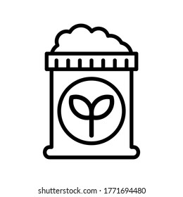 Icono de fertilizante o logotipo símbolo de señas aislado ilustración vectorial - iconos vectoriales de estilo negro de alta calidad
