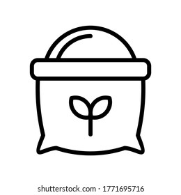 Düngemittel-Symbol oder Logo einzeln auf Zeichen, Vektorgrafik - hochwertige Vektorsymbole im schwarzen Stil
