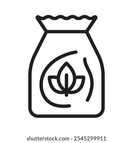 Fertilizer icon outline set sign