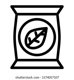 fertilizer icon outline vector design
