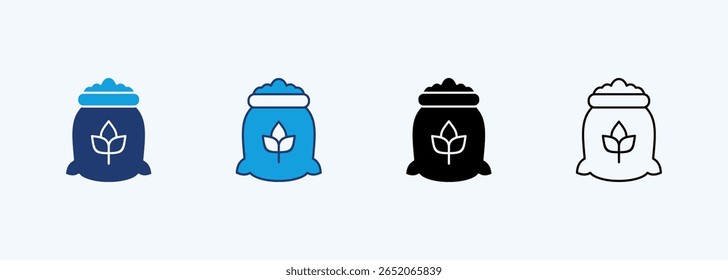 Conjunto de ícones de fertilizante Coleção de estilos múltiplos