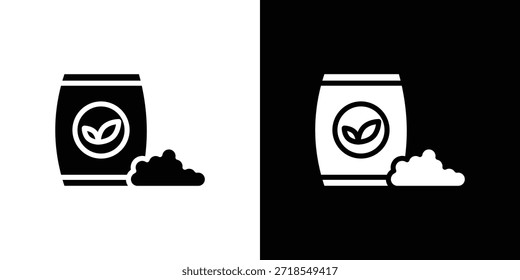 Estilo plano aislado de la Ilustración vectorial de la silueta del icono del fertilizante