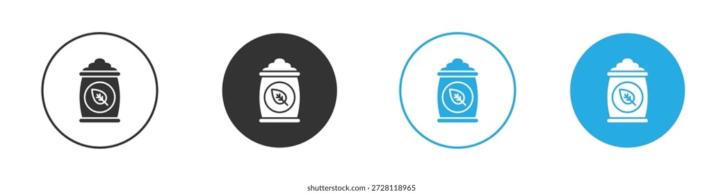 ícone fertilizante. ilustração simples gráfico doodle design preto
