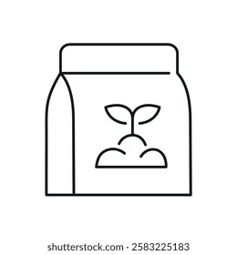 Fertilizer icon in solid, editable stroke