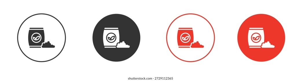 Icono de fertilizante en negro. Icono de diseño de Vector stock