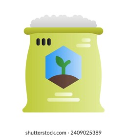 Fertilizer icon vector in gradient fill style with high vector quality suitable for ui and spring season