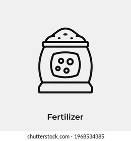 fertilizer icon vector. Linear style sign for mobile concept and web design. fertilizer symbol illustration. Pixel vector graphics - Vector.