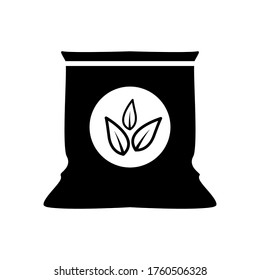 Vector de icono del fertilizante en fondo blanco
