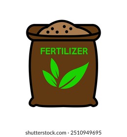 Icono de fertilizante Vector sobre fondo blanco