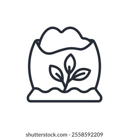 Fertilizer icon. vector.Editable stroke.linear style sign for use web design,logo.Symbol illustration.