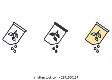 Fertilizer icons  symbol vector elements for infographic web