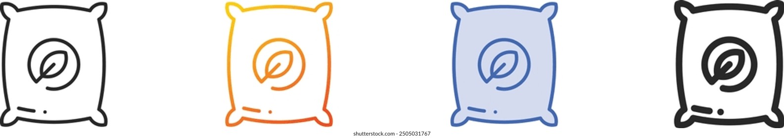 fertilizer icon.Thin Linear, Gradient, Blue Stroke and bold Style Design Isolated On White Background