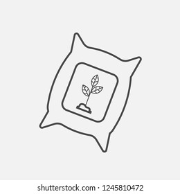 Fertilizer line icon