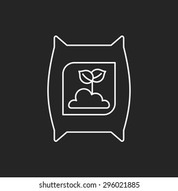Fertilizer line icon