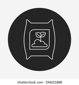 Fertilizer line icon