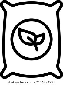 fertilizer line icon illustration vector