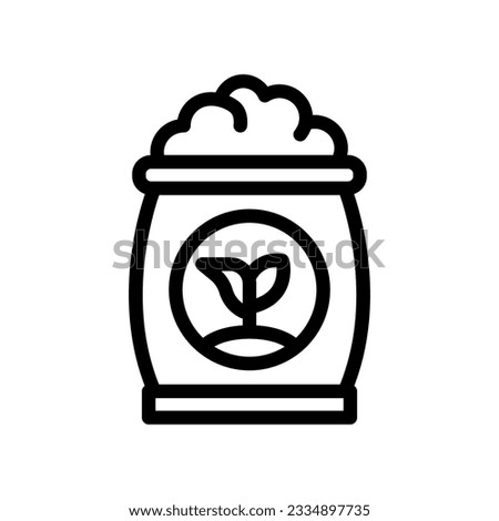 fertilizer line icon illustration vector graphic. Simple element illustration vector graphic, suitable for app, websites, and presentations isolated on white background