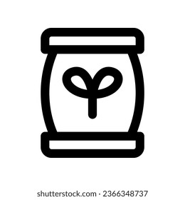 icono de línea de fertilizante. icono vector para tu sitio web, móvil, presentación y diseño de logotipo.