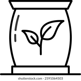 Fertilizer Line Vector Icon Design