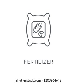 Fertilizer linear icon. Fertilizer concept stroke symbol design. Thin graphic elements vector illustration, outline pattern on a white background, eps 10.