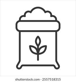 Fertilizer Outline Icon Vector Illustration