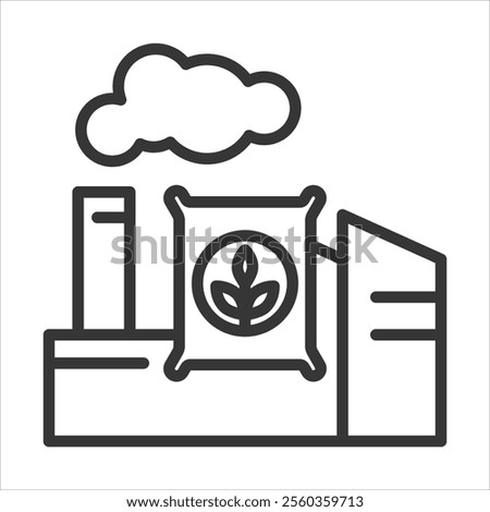 Fertilizer Outline Icon Vector Illustration