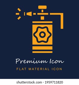Fertilizer premium material ui ux isolated vector icon in navy blue and orange colors
