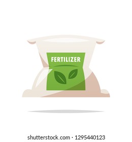 Fertilizer sack vector isolated illustration