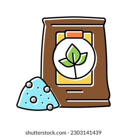 fertilizer smart farm color icon vector. fertilizer smart farm sign. isolated symbol illustration