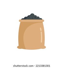 Fertilizer soil sack icon. Flat illustration of Fertilizer soil sack vector icon isolated on white background
