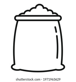 Fertilizer soil sack icon. Outline Fertilizer soil sack vector icon for web design isolated on white background