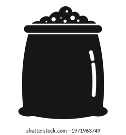 Fertilizer soil sack icon. Simple illustration of Fertilizer soil sack vector icon for web design isolated on white background