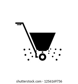 Ícone de espalhador de fertilizante. Imagem de clipart isolada no plano de fundo branco